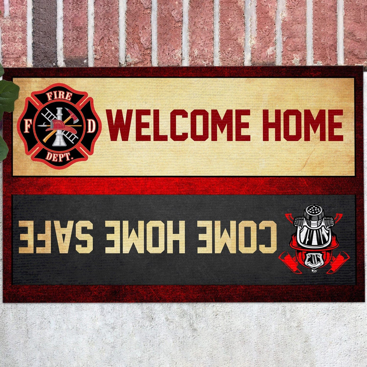 Firefighter Welcome Home Come Home Safe Firefighter Doormat