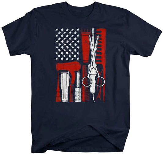 Camisa de barbero con bandera estadounidense