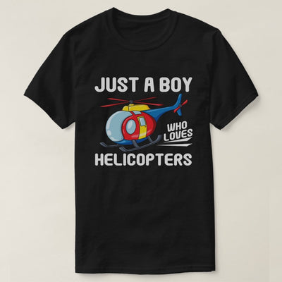 Just A Boy Who Loves Helicopter Pilot Shirt