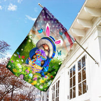 Happy Easter, Gnome & Butterfly, Autism American Awareness Flag, House & Garden Flag