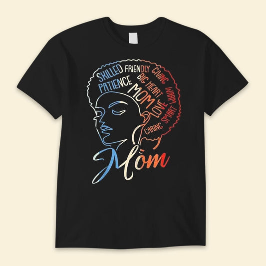 Camisetas del Día de la Madre con Habilidad, Paciencia, Amabilidad, Dar, Cálido, Gran Corazón, Cariñosa, Inteligente