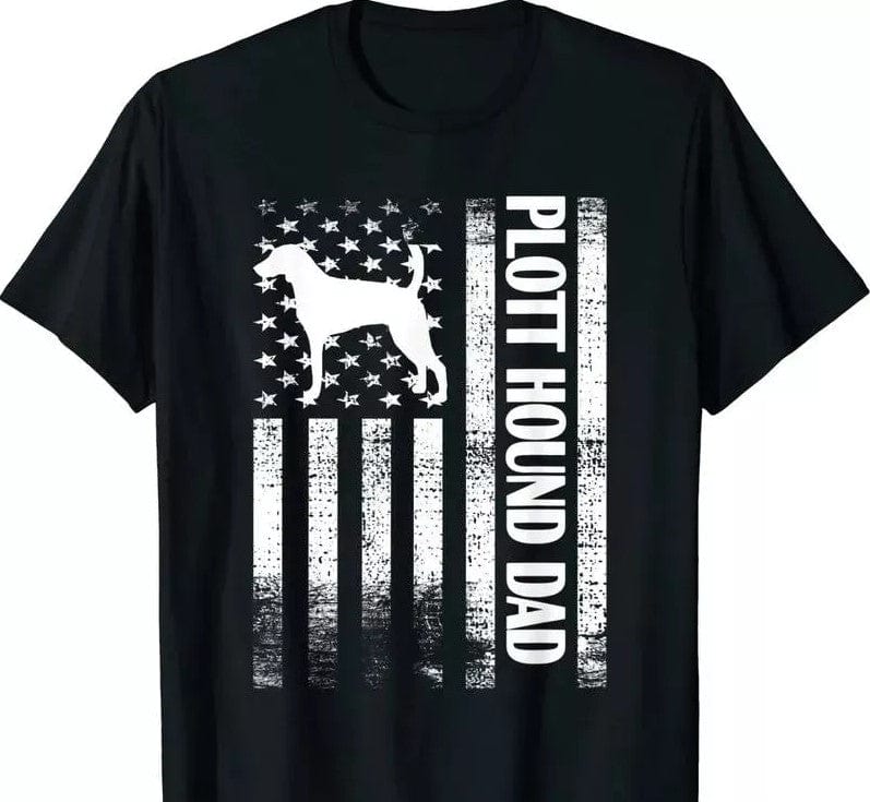 Plott Hound Dad American Flag Shirt