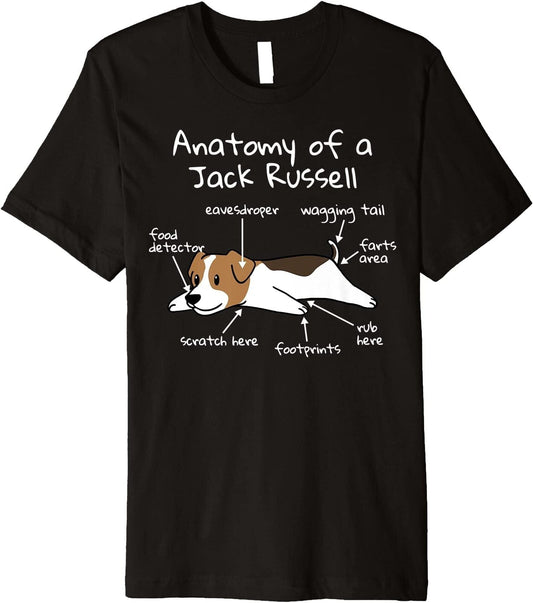 Anatomy Of A Jack Russell Terrier Funny Dog Shirt