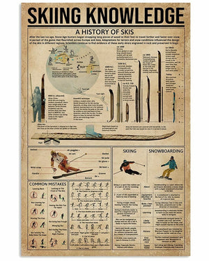 Skiing Knowledge Poster, Canvas