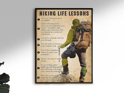 Hiking Life Lessons Poster, Canvas