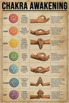 Chakra Awakening Yoga Poster, Canvas