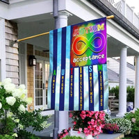 Autism Acceptance American Pride Awareness House & Garden Flag, Infinity