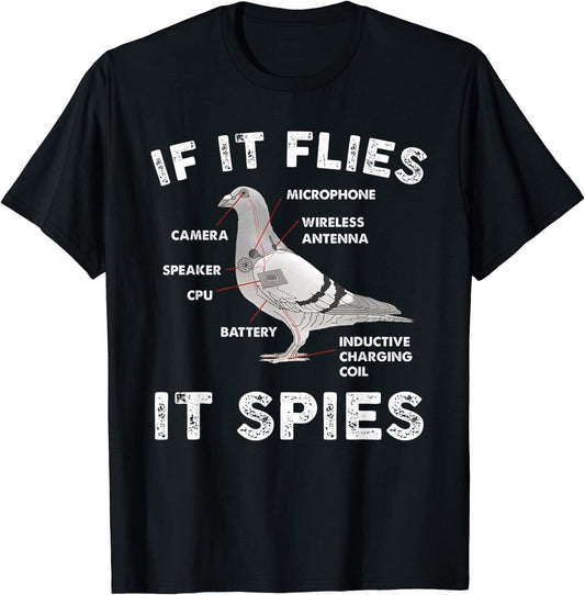 Si vuela, espía la anatomía de la paloma Camiseta de pájaro