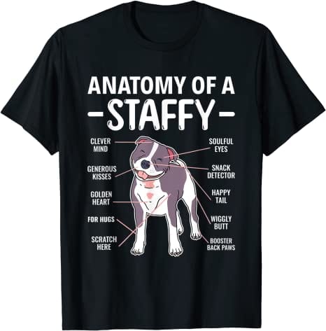 Anatomy Of A Staffy Staffordshire Bull Terrier Shirt