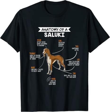 Anatomía de una camiseta de Saluki