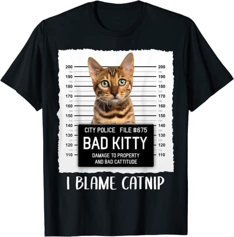 Bengal Cat Lovers Bad Kitty Shirt