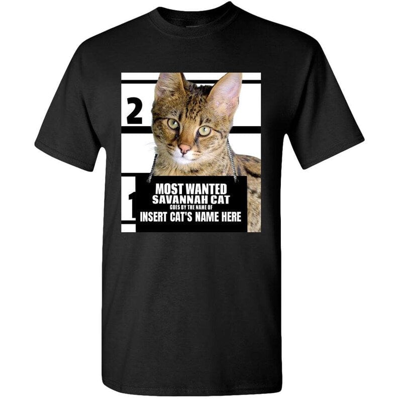 Camiseta personalizada del gato más buscado de Savannah