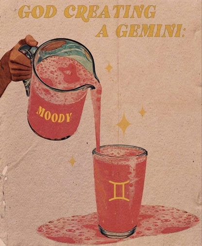 God Creating A Gemini Zodiac Poster, Canvas