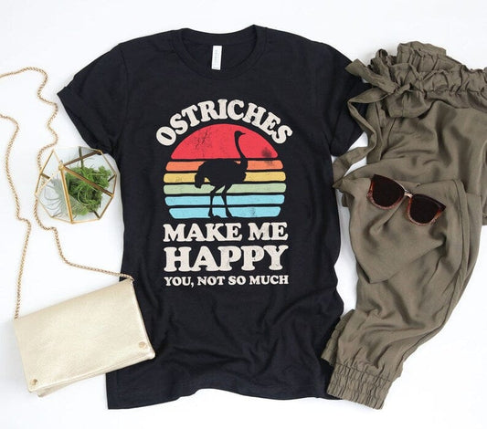 Ostriches Make Me Happy Sunset Shirt
