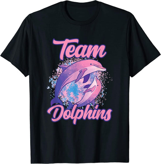 Camiseta linda del equipo Dolphins para amantes de los delfines