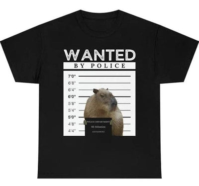 Funny Capybara Wanted By Police Shirt