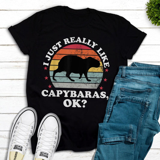 I Just Really Like Capybaras Funny Capybara Lover Shirt