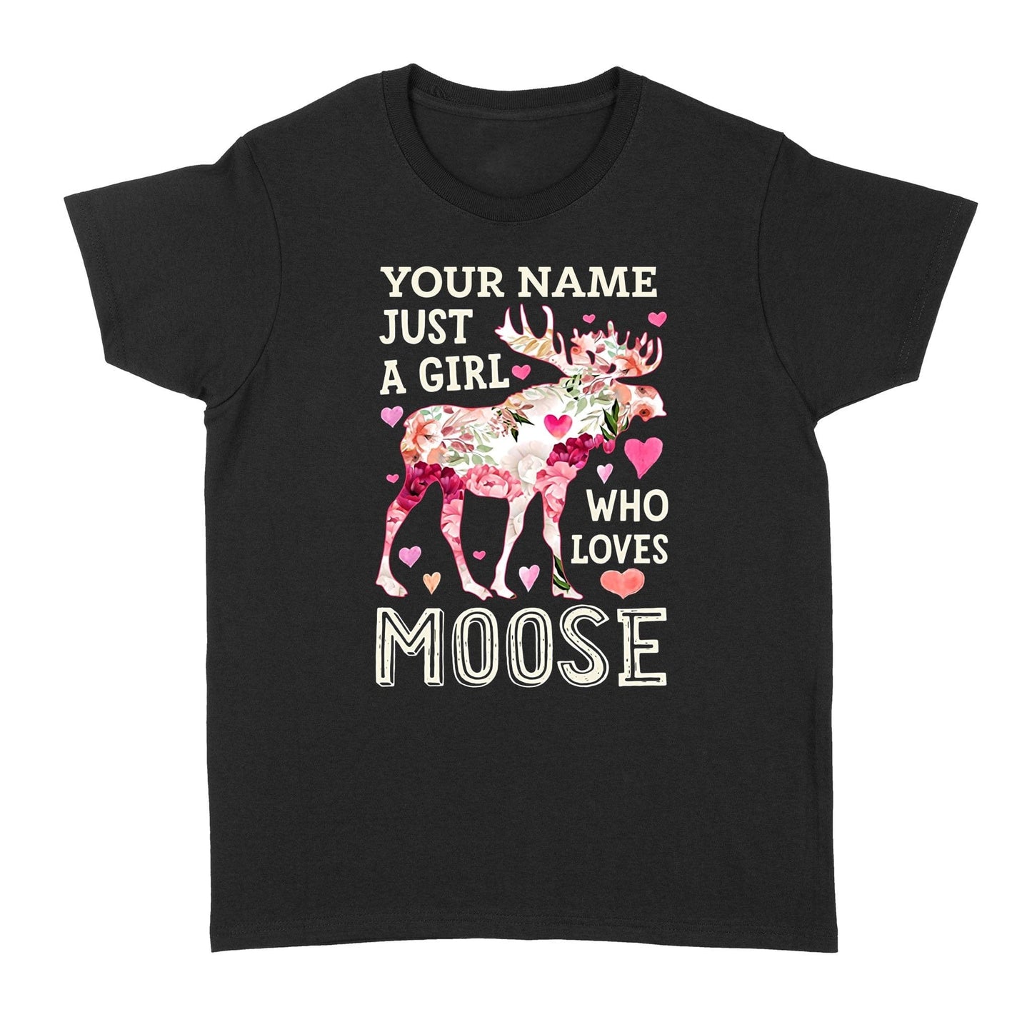 Personalized Just A Girl Who Loves Moose Shirt