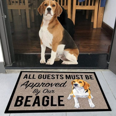 All Guests Must Be Approved By Our Beagle Doormat