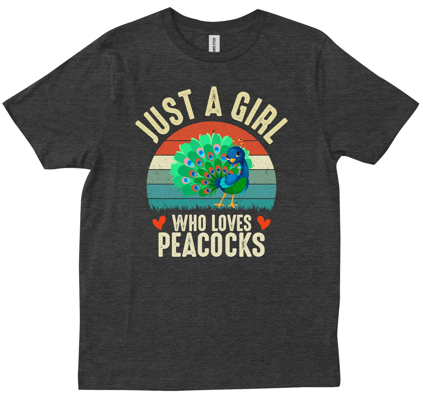 Just A Girl Who Loves Peacocks Funny Peacock Bird Lover Shirt