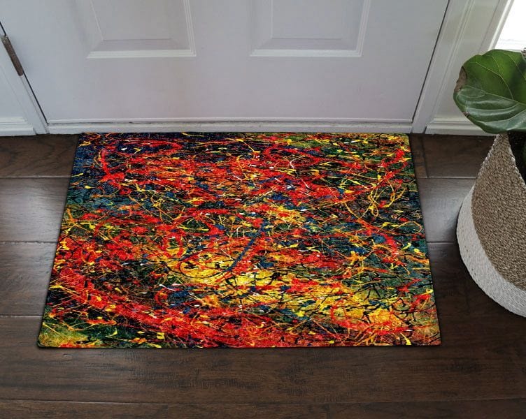 Hippie Water Color Hippie Doormat