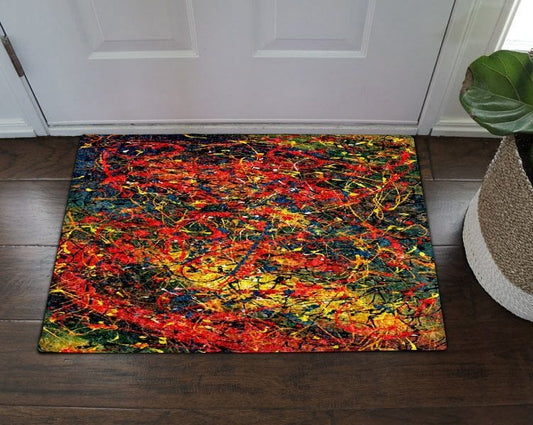 Hippie Water Color Hippie Doormat
