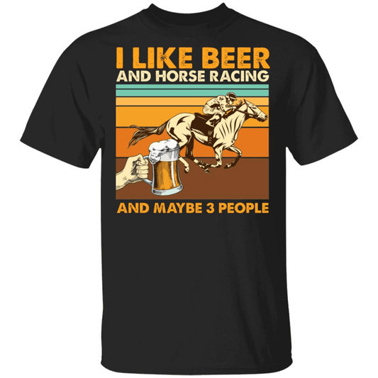 Me gusta la cerveza y las carreras de caballos y quizás 3 personas