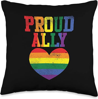 Gay Pride Pillows LGBTQ Proud Ally
