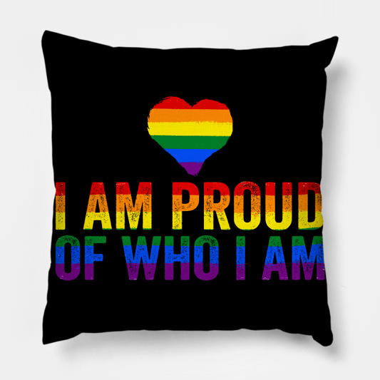 Estoy orgulloso de quién soy Almohadas LGBTQ del orgullo gay
