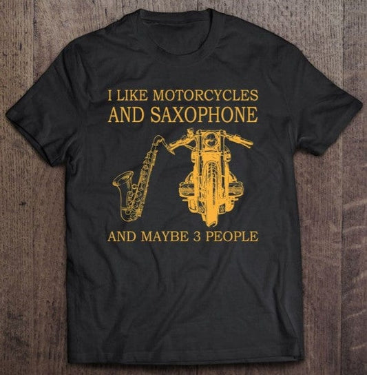 Me gustan las motos y el saxofón y quizás 3 personas.