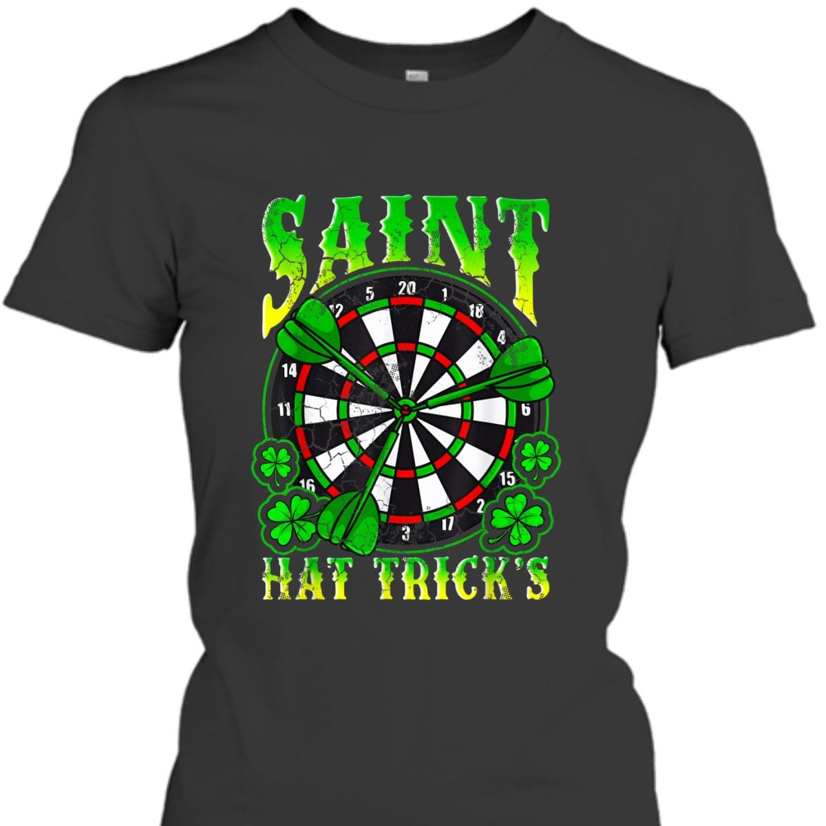 Darts St Patrick's Day St Hat Tricks Dart Board Shirt