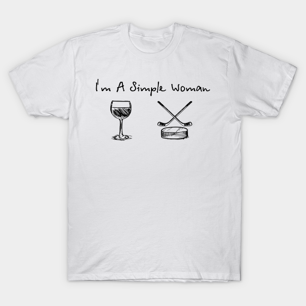 Camisetas de hockey sobre vino Soy una mujer sencilla