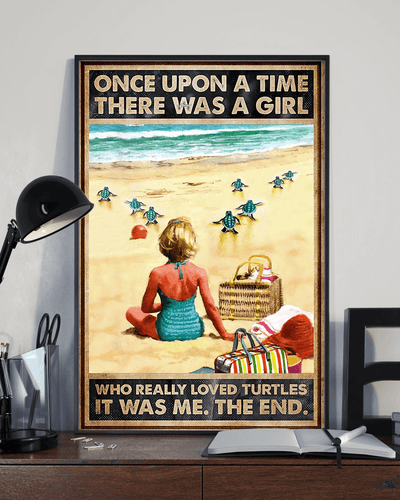 Once Upon A Time There Was A Girl Who Really Loved Turtles Poster, Canvas