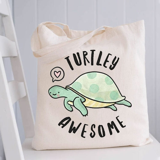 Bolso de mano con diseño de tortugas, increíble y divertido