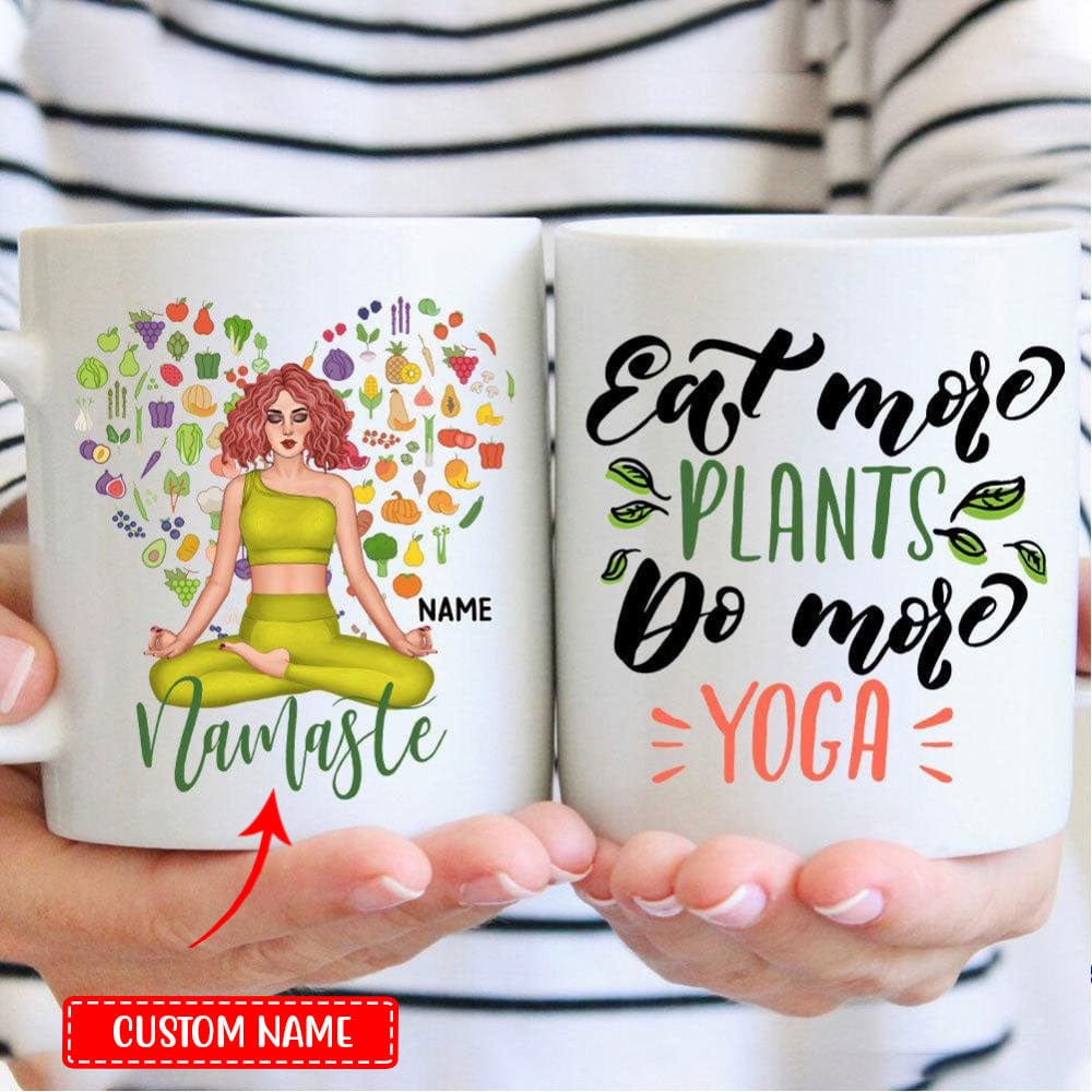 Tazas personalizadas Eat More Plants Do More Yoga
