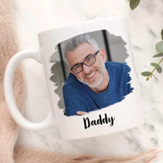 Taza personalizada con foto del día del padre "Querido papá"