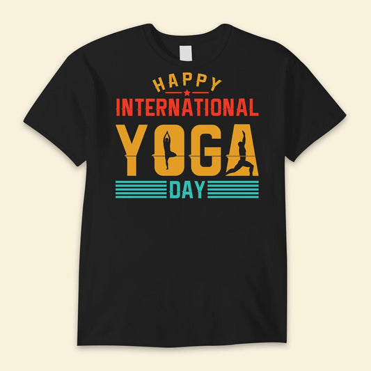 Camisetas con el feliz Día Internacional del Yoga