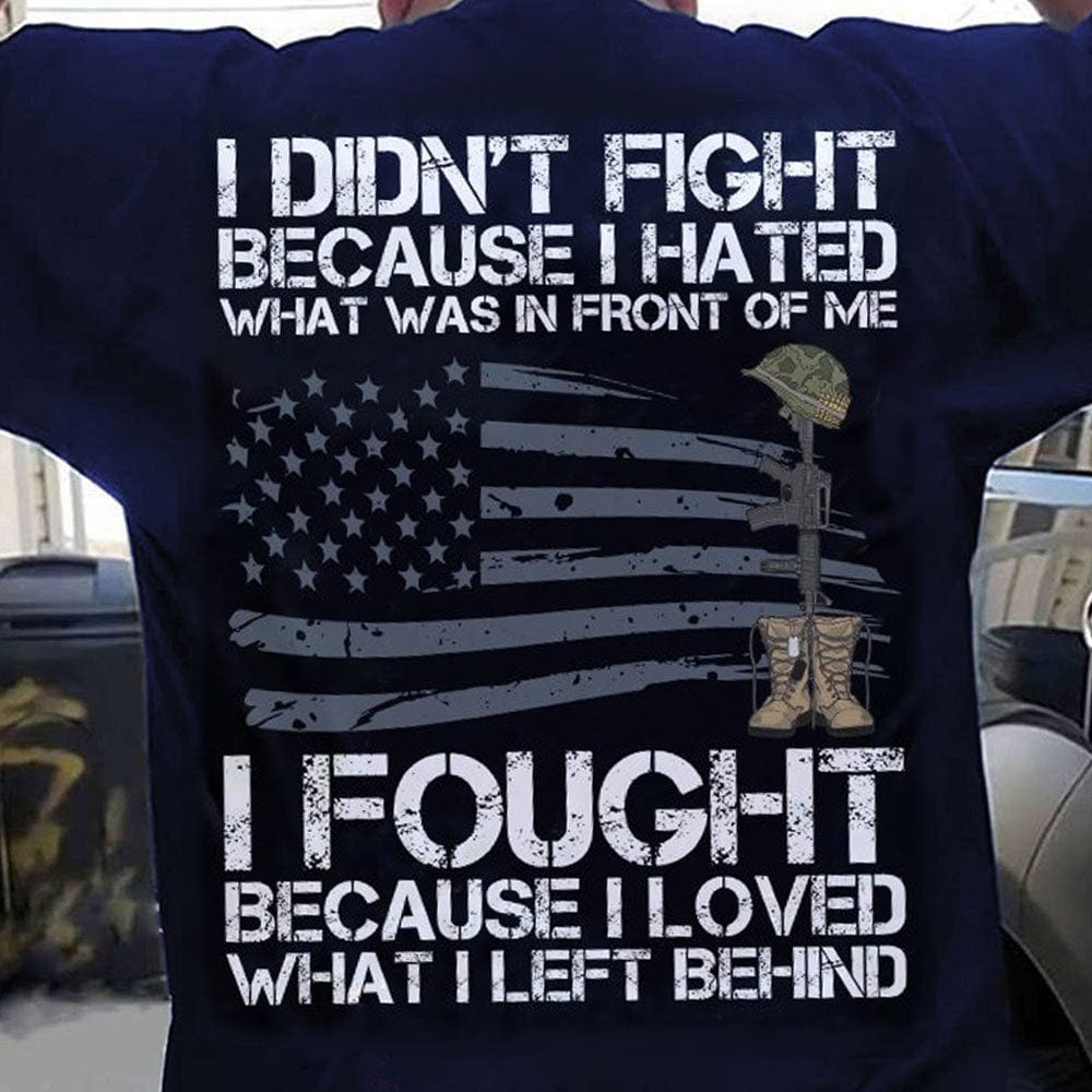 No luché porque odiaba lo que tenía frente a mí Camisetas de veteranos con la bandera estadounidense