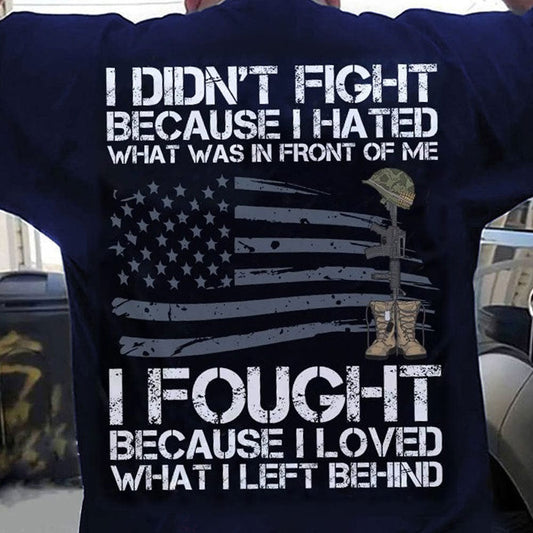 No luché porque odiaba lo que tenía frente a mí Camisetas de veteranos con la bandera estadounidense