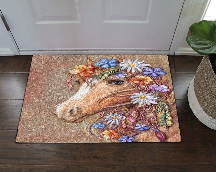 Boho Hippie Horse  Hippie Doormat