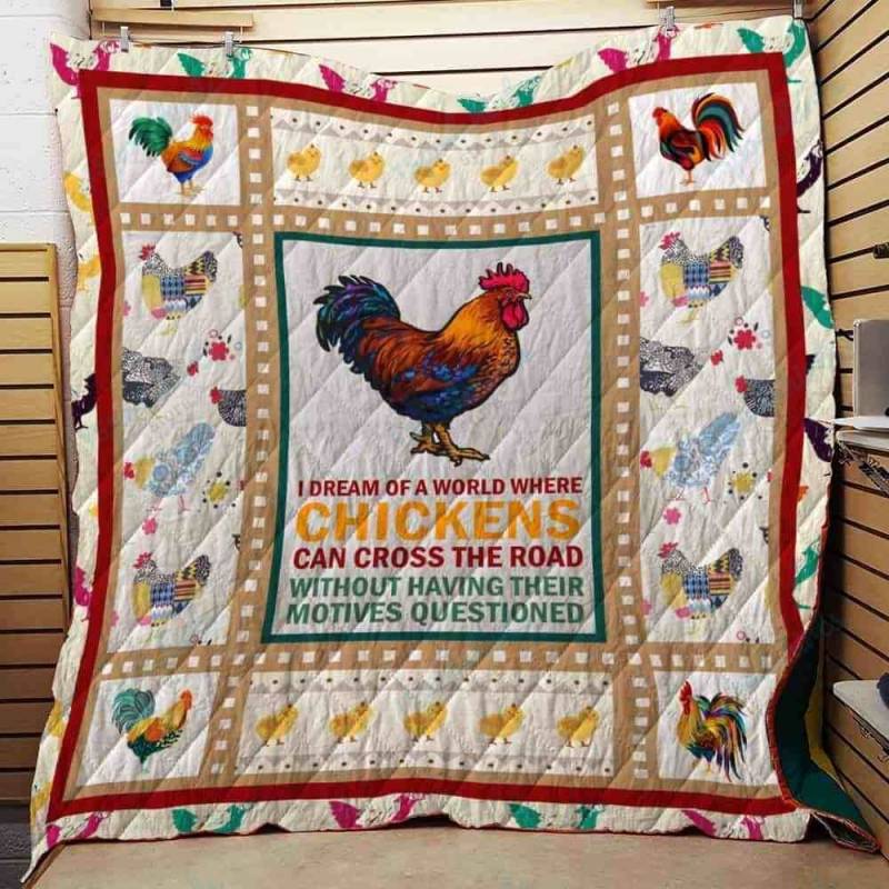 Sueño con un mundo donde las gallinas puedan cruzar la calle Manta de gallina