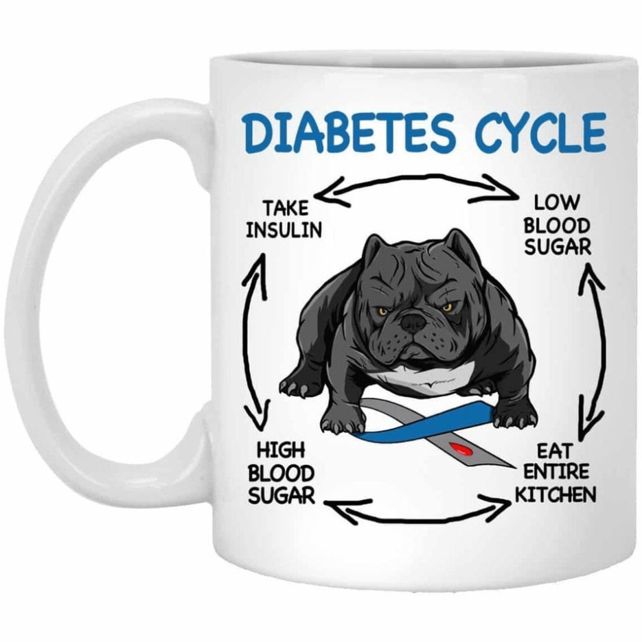 Diabetes Cycle Mug Diabetes Awareness Mug Birthday Gifts To Dog Lover