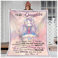 Hippie Blanket To My Daughter How Special You Are To Me Fleece Blanket