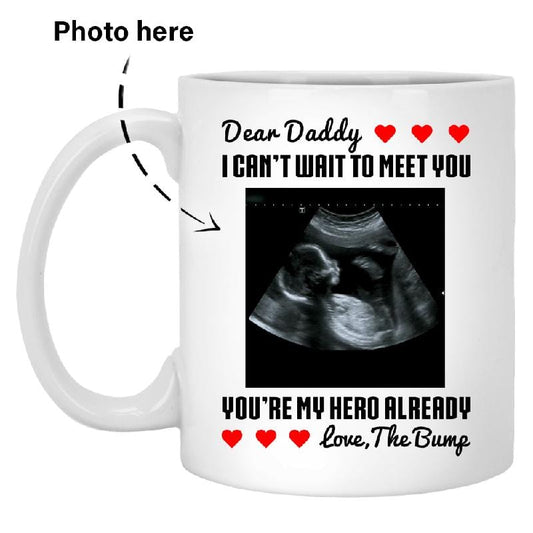 Taza personalizada con el mensaje "Feliz primer día del padre"