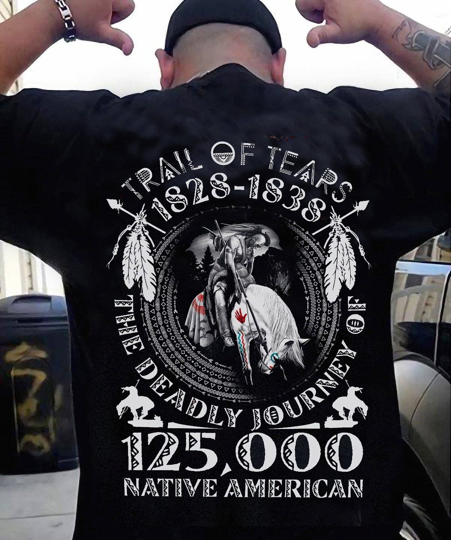 Sendero de lágrimas 1828-1838 El viaje mortal Camiseta de los nativos americanos