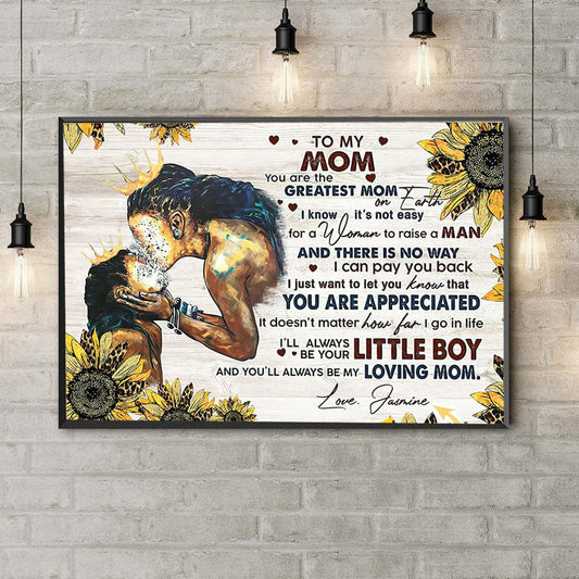 Para mi mamá, eres la mujer más grandiosa, póster para el Día de la Madre, lienzo