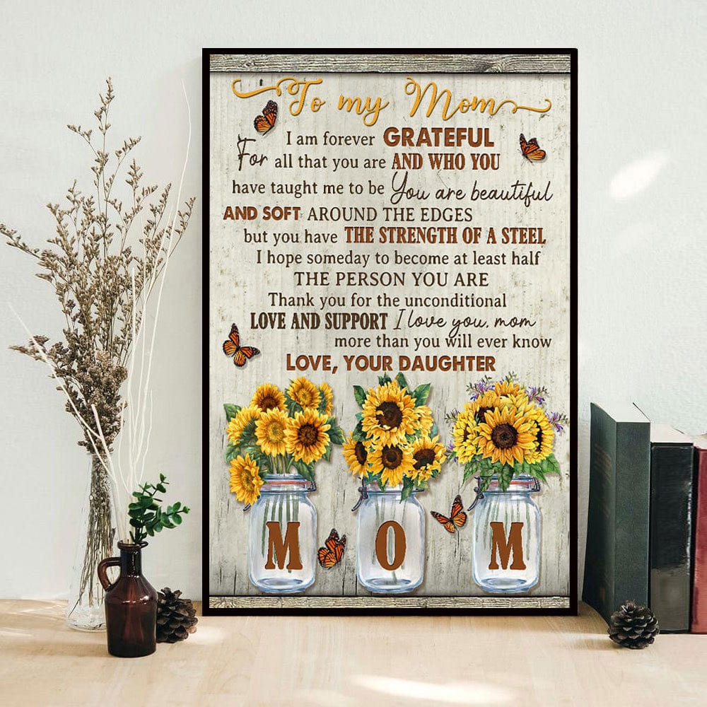 I Am Forever Grateful Mother's Day Poster, Canvas