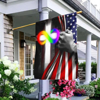 Autism Pride Flag, Rainbow Infinity Cross, Autism American Awareness Flag, House & Garden Flag