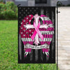 Faith Over Fear, Pink Ribbon Cross Wings, Breast Cancer Awareness Flag, House & Garden Flag