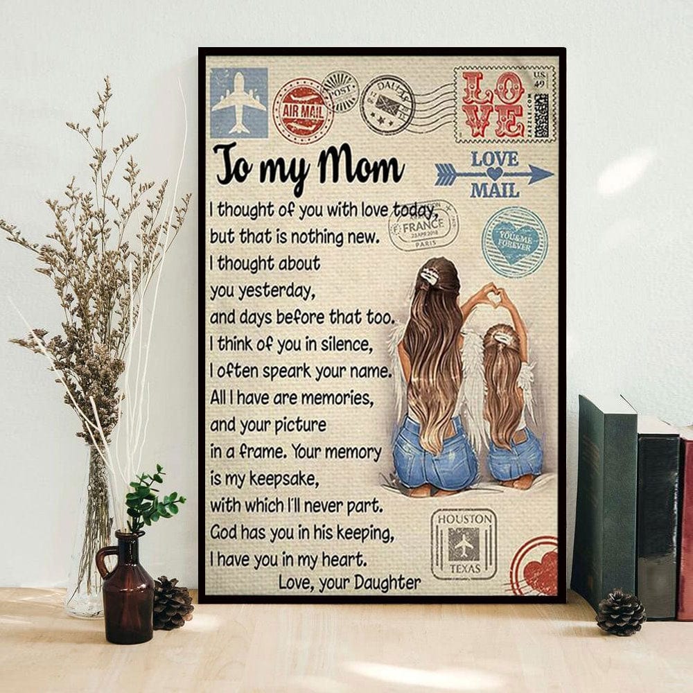 To My Mom I Thought Of You Mother's Day Poster, Canvas